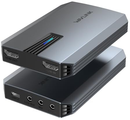 WAVLINK Scheda Acquisizione Video HDMI 4K per Gaming/Live Streaming - Catturatore con Latenza Ultra Bassa, VRR, Plug-and-Play, Compatibile Windows/Mac/Linux/Android