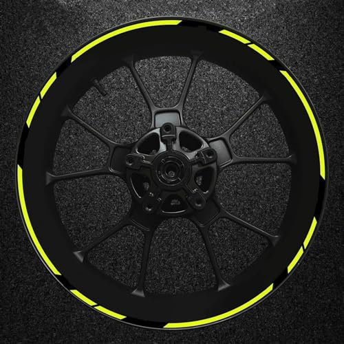TYSMYXGS Motorrad 17 Zoll Radnabe Aufkleber Dekoration Felge Reflektierende Aufkleber Für Für Ninja 125 250 300 400 650 ZX-6r 10R 14R Komplettes Set mit Felgenaufklebern(21)