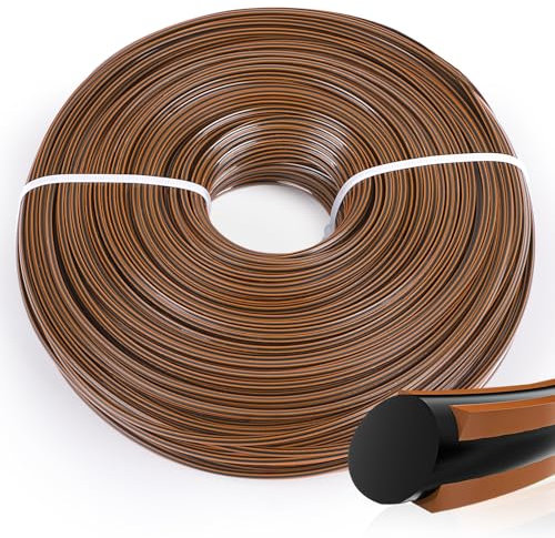 SWAWIS Hilo Desbrozadora 2,4mm x 100M Nylon Hilo Trenzado Desbrozadora Accesorios Desbrozadora Recambios Desbrozadora Hilo para Desbrozadora,4 Bordes Marrón