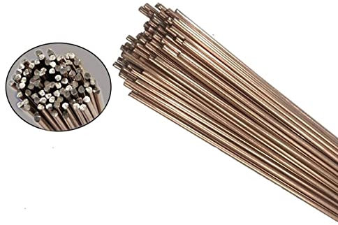 NIXUUANGCHISA Fil à souder Électrode recouverte de Laiton Baguette de soudage à électrode en Bronze 20 pièces, sans Poudre de soudage, Baguette de soudage en Laiton 1,0/2,0 mm * 500 mm.(1.0MM)