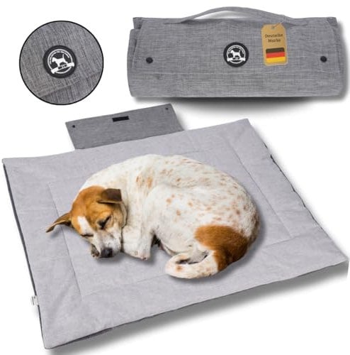 Abby&Ivy hundedecke für unterwegs - 90x70cm- waschbare hundematte für Auto Urlaub und Reisen - tragbare rutschfeste reisedecke - Outdoor Decke für den Alltag