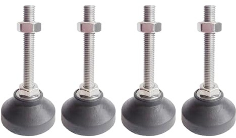 Pieds de nivellement pour Meubles, 4 pcs M6 Pieds de réglage de la Hauteur pour Tables, chaises, canapés, établis, commodes, bancs, armoires(D40*M6*L30)