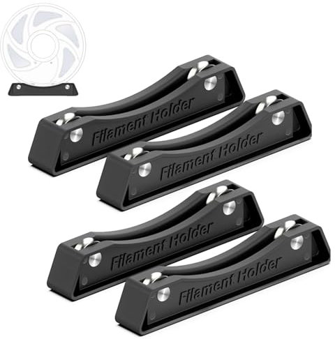 Cerioll 3D Drucker Filament Halter, 4 Stück 3D Druckmaterialien Filament Spulenhalter, Mit Kugellagern, Verhindert Drahtverwicklung, 160 * 24 * 30mm, Schwarz