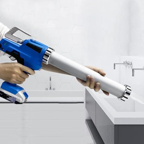 Battery Operated Caulking Gun,Hand-Held Rechargeable Glue Gun,Electric Caulk Gun,Cordless Caulking Gun,with 2 Rechargeable Lithium Battery & Charger,for Filling, Sealing