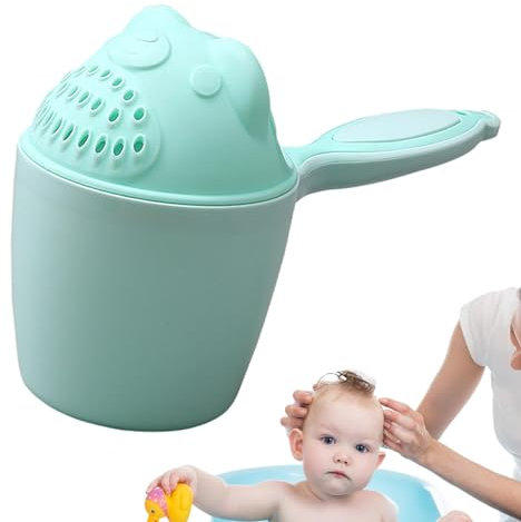 Vasos de enjuague con champú para niños pequeños | Taza para lavar el cabello, jarra de baño reutilizable para bebé, suministros de baño, enjuagadora de cascada de animales dibujos animados creativos