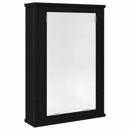 vidaXL Bad-Spiegelschrank Schwarz Eiche-Optik 42x12x60cm Holzwerkstoff