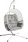 Outsunny Hanging Egg Chair Outdoor Indoor, Swing Hammock Chair with Stand, Cushions, Lumbar Pillow, Adjustable Height and Steel Frame for Garden Patio Lounge Porch, Light Grey