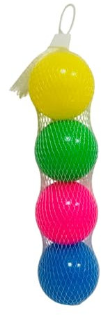 Palline per Racchettoni Spiaggia Set 4 Palline Grandi 5,5cm Leggere Beach Tennis Racchette Spiaggia Pallina Ricambio 4 Pezzi per Racchettoni Colorate Ricambio Estate Racchette Giardino Padel Adulti