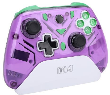 Plyisty VideogaController, Controller di Gioco Wireless 2.4g 5.3 Colorato RGB Light 6 Asse Giroscopio per Home (PURPLE)