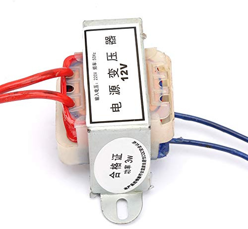 Yctze AC 12V/24V-Transformator – 3 W Eingang 220 V Zum Ausgang für Stromumwandlung, EI-Kern (12V)