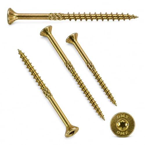 Tornillos Endurecidos para Aglomerado 4x70 mm Torx T20 – Pack 200 Unidades – Cabeza Avellanada – Acero Carbono CE