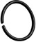 Piercingfaktor Universal Continuous Piercing biegbarer Fake Hoop Ring Septum Tragus Helix Ohr Nase Lippe Nasenring Nasenpiercing Schwarz 1.0mm x 8mm