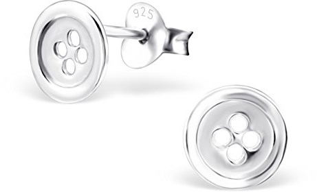925 Sterling Silver Button Stud Earrings for Women & Girls | classic round silver studs, everyday jewellery, gift boxed for women or girls