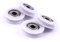 CBRIGHT U-Rille Spur Riemenscheibenlager Rollenradlager Nylon-Rundriemenscheibe aus Kohlenstoffstahl, 4 Stück HU-0830-10 (eingebautes Lager 608, Größe 8 * 22 * 7mm)
