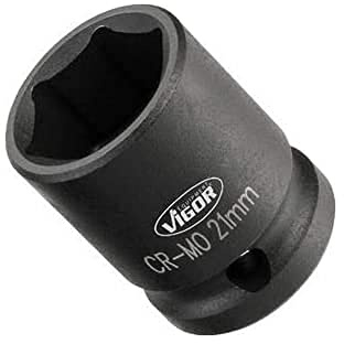 VIGOR Schlagschrauber Steckschlüsseleinsatz, kurz, V5550S-24, 1/2″ | 1/2 Zoll (12,5 mm) Vierkant hohl, Antrieb 1/2 Zoll (12,5 mm) Vierkant hohl, Abtrieb Außenprofil Sechskant, phosphatiert
