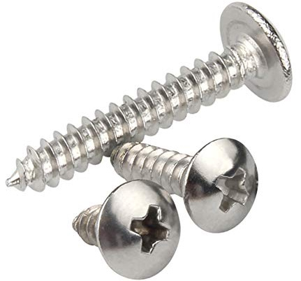 Yudesun Schneidschrauben Holzschrauben Edelstahl - M3 M4 M5 M6x16mm Schrauben Kreuzschlitzschraube Selbstschneidende Scharfer Schwanz Nägel