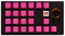 Tai-Hao TPR Rubber Backlit Double Shot Keycaps, 22 Keys in Neon Pink