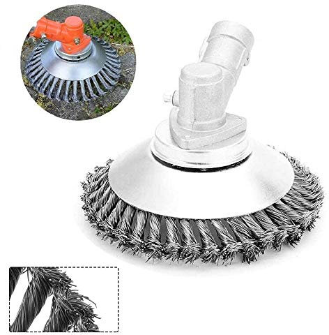 Les Outils de Jardin de Tondeuse indestructibles, tête d'herbe de 8 Pouces tête de Coupe de Coupe-Bordures Brosse de Fil d'acier Roue de Jardin tête de Coupe de Brosse de Mauvaises Herbes