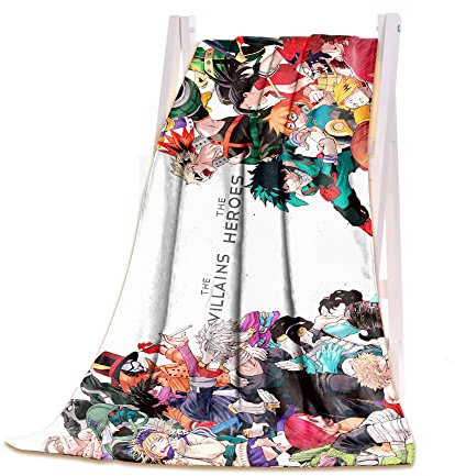 Xinchangda My Hero Academia Flanelldecke – MHA große Reisedecke, ultraweiche Mikrofaser für Bett und Sofa, geeignet für alle Jahreszeiten, My Hero Academia Fans Geschenk, Heimdekoration