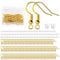 120Pcs Earring Hooks 925 Sliver Plated Gold Earring Hooks Ear Wire Hypoallergenic with 120Pcs Earring Backs Earring Making Supplies for DIY Earring Jewellery Making（Gold）