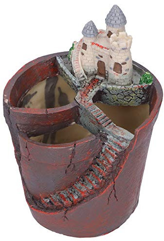 Creativo Castillo Plantas Macetas de flores Planta suculenta Maceta Resina Mini casa Maceta de flores Contenedor Decoración del hogar Jardín Sala de estar Castillo Casa Diseño Planta Oficina en casa