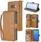 nancencen Handyhülle Kompatibel mit Samsung Galaxy S8 (5,8), Lederhülle Flip Cover Brieftasche Hülle Kreditkartenschlitz (9 Karten) für Samsung Galaxy S8 (5,8) Schutzhülle -Braun