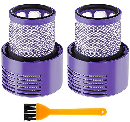 Filtri di ricambio per aspirapolvere Dyson V10 Cyclone Series, V10 Absolute, V10 Animal, V10 Total Clean, V10 Motorhead, SV12, ricambio #969082-01, lavabili e riutilizzabili, confezione da 2