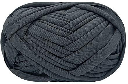 T-Shirt, Strickgarn, Stoff, Häkeln, Stoff, für Sommer, Handarbeit, Basteln, Tasche, Decke, Kissen, Häkeln, Projekte, 100 g (# 15, Dunkelgrau)