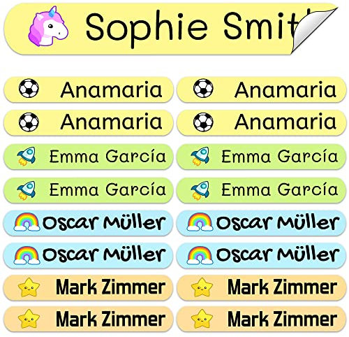 Haberdashery Online 50 Etiketten um Gegenstände zu markieren, 6 x 1 cm. Aufkleber für Bücher und Schulmaterial für Kindergärten und Schulen beschriften (Animals)