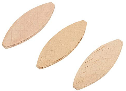 Tasselli Piatti in Legno, 100 pezzi 47x15x4mm Lamelle in Legno di Faggio Compatibili con Lamellatrice e Fresatrice per Legno, Strumento di Aggancio per Carte di Legno