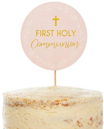 amscan 9915969 Pink Botanical Cross CakeToppr