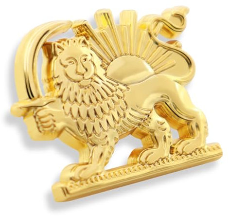 6/12/50/Stück Persien Iran Flagge Anstecknadeln Bulk-Metall alte persische iranische Löwe Sonne und Krone Anstecknadeln Souvenir Serie Geschenke, Violett und Blaugrün, 1.2inch