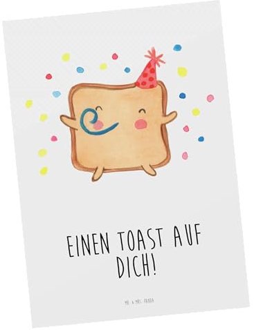 Mr. & Mrs. Panda Postkarte Toast Party - Geschenk, Dankeskarte, Partner, Grußkarte, Geschenk für Partner, Freund, Geschenkkarte, Ansichtskarten,