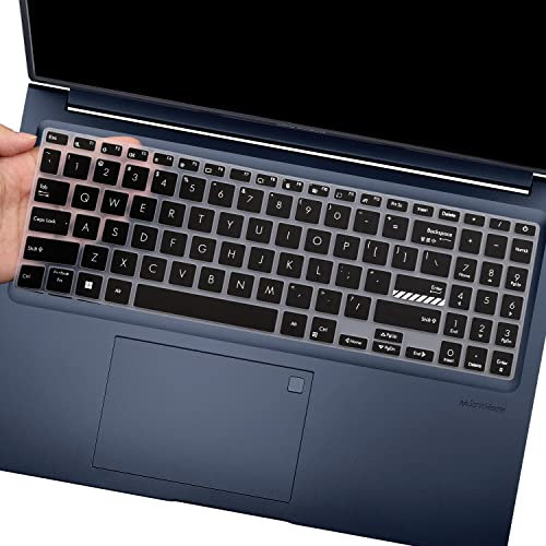 Keyboard Cover for ASUS VivoBook 16X, 16 F1603 M1603 X1603 M1605, Pro 16X OLED K3605 K6602 N7601 TN3604, 15 15.6 K3502 M3502 M1503 M655 01K6 501, Zenbook 15 Q539ZD UM3504 (Black)