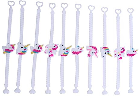 Toyvian 10stücke Silikonarmbänder Für Junge Mädchen Jungen Und Mädchen Aus Umweltfreundlichem Silikonmaterial Mit Verstellbarem Verschluss Und Niedlichem Einhorn-design Als Partygeschenk