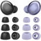 BOZILY 12pcs Silicone Ear Tips for Samsung Galaxy Buds Pro Earplugs Noise-Reducing Hole Ear Tips Isolation Cover Non-Slip Earbuds Cap Eartips Replacement Buds Replacement Earmuffs(S M L, Purple Black)