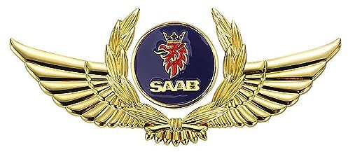 PartyUnix 3D Metall Embleme Sticker Auto Körper KofferraumtüR Chrom Abzeichen Dekoration für Saab 93 9000 900 95 600 99 9-X 94 97X Turbo X 9-2X GT750 92 ufkleber Logo