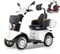 ZVGREEN-DJ(x) -1000-25-Elektromobil-Mobilitätsroller mit 4 Rädern-Seniorenmobil-max. Belastung 225 kg-360° Verstellbarer Sitz-3 Geschwindigkeiten-Straßenzulassung-Weiss mit Kopfstütze