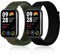 SeNool Nylon Armband für Xiaomi Smart Band 9 Pro/8 Pro, Weiches Ersatzarmband für Redmi Watch 5/4 - Grün + Schwarz