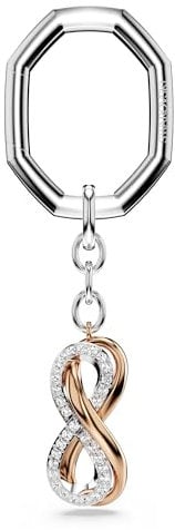 Swarovski Porte-clés, Infini, Blanc, Finition mix de métal