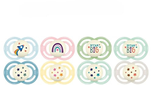 MAM Perfect Nuit Schnuller für Babys, 6+ Monate, 2 Stück, zufällige Farbauswahl