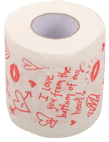 WOFASHPURET 1 Rolle bedruckter Stoff Lustiges Valentinstag Toilettenpapier Toilettenpapier Valentinstag Party Dekorationen Farbiges Papier Hochzeit