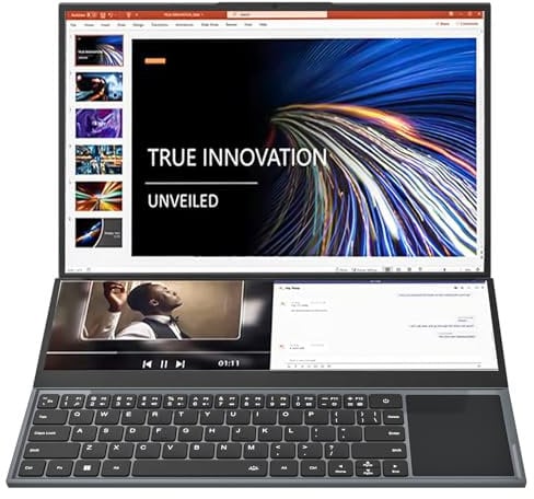 Windows 11 Gaming Laptop Dual Screen 16 Inch IPS + 14 Touch Intel i9-10885H Slim Notebook PC Gamer Computer, 64GB RAM 1TB SSD