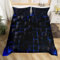 Manfei Geometric Duvet Cover Set Single Size, Abstract Square Grid Print Comforter Cover with 1 Pillowcase, Royal Blue and Black Bedding Set 2pcs for Kids Boys Room Decor Lightweight Bedspread Cover