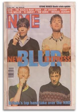 Aloeu Musikalbum, Blur Band 3, klassisches Filmposter Wandcollage-Set, Leinwand, Vintage-Film, Leinwand, Poster, Wandkunst, Dekordrucke, Poster, moderne Leinwandkunst, Bilder für Wohnzimmer,