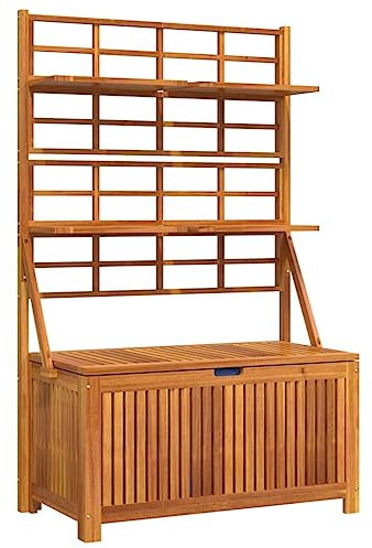 Willood Truhe mit Rankgitter 99x50x160 cm Massivholz Akazie