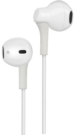 groov e Digital Buds - Wired In-Ear Earphones with Remote & Mic - USB-C Connection - Music Playback & Hands-Free Calls - Includes Earbuds (3x Sizes) - White