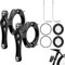Lumeclat 2er Set Universal Flaschenhalter Adapter, mit 2 Stücke Inbusschlüssel und Schutzdichtung, Lenker Rack aus Aluminium, Getränkehalter, Flaschenhalter Lenker Rack, für Fahrrad,Motorrad (Schwarz)