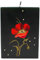 Dekohelden24 Hochwertige Kerze mit Orchidee/Orchideenkerze/Segel/schwarz mit roter Blüte/L/B/H: ca. 9 x 5 x 12 cm.