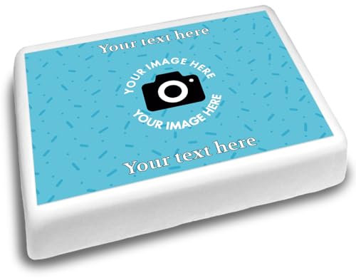 Cakeshop Landscape Personalised Fully Customisable Edible Cake Topper | Custom Image & Text | For Birthdays & Celebrations | Multiple Shapes & Sizes | Icing & Wafer Paper Options
